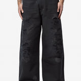 Men's Mended Trousers-Regular Fit Black FN-MN-TROU00181