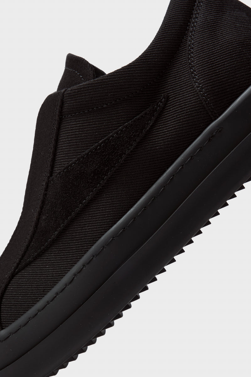 Men's Laceless Vintage Sneaks All Black DU01F4811