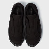 Men's Laceless Vintage Sneaks All Black DU01F4811