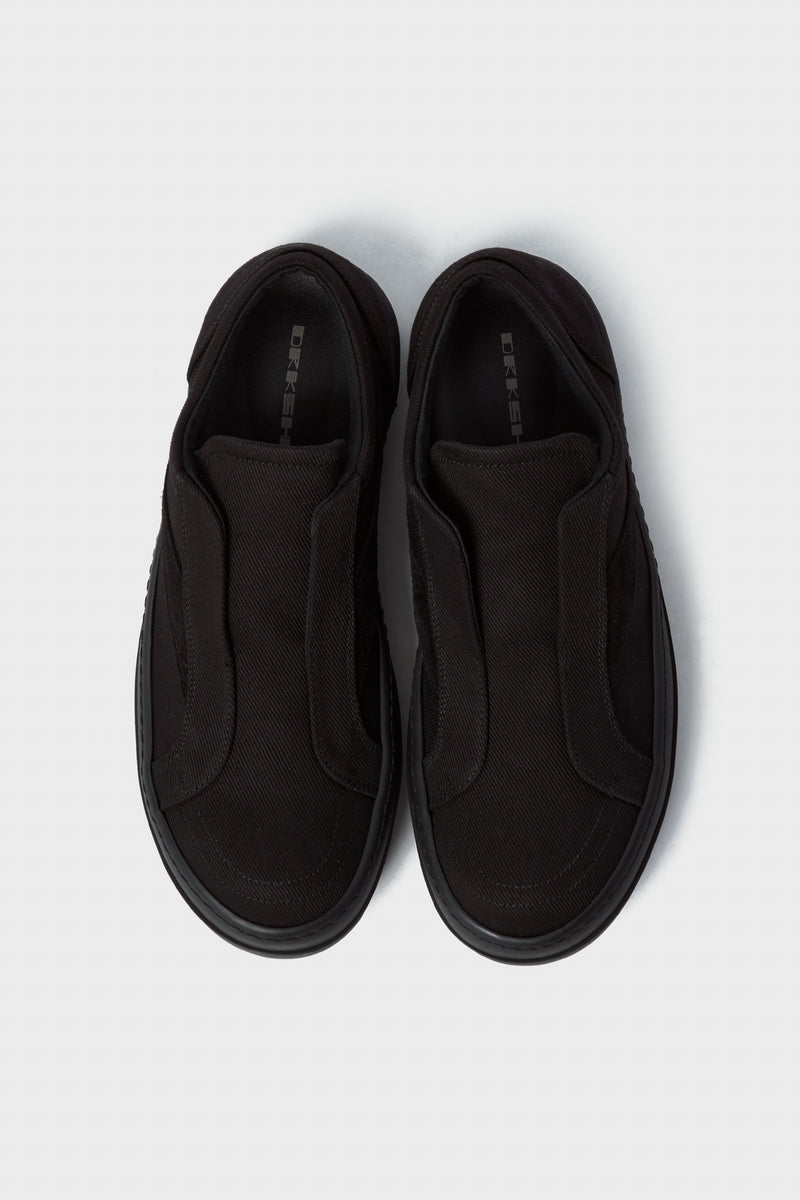 Men's Laceless Vintage Sneaks All Black DU01F4811