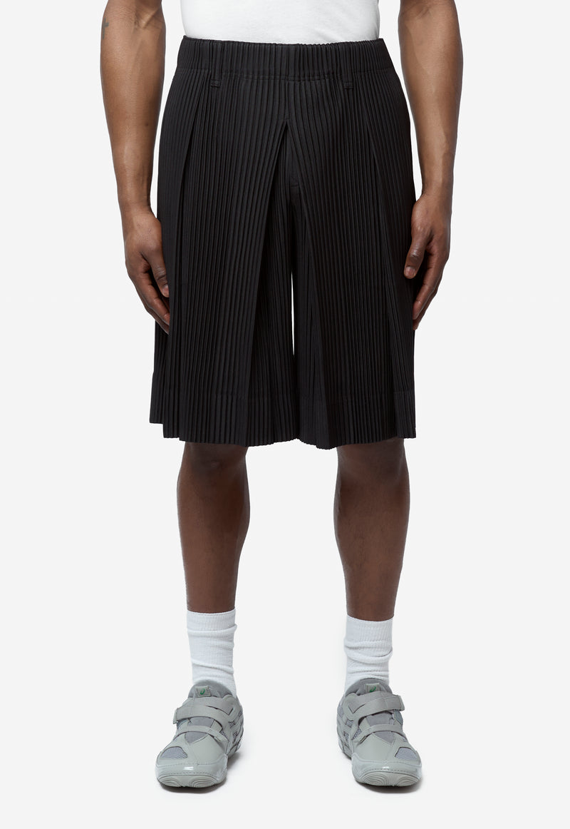 Men's Tailored Pleats 2 Shorts Black HP66-JF159-15