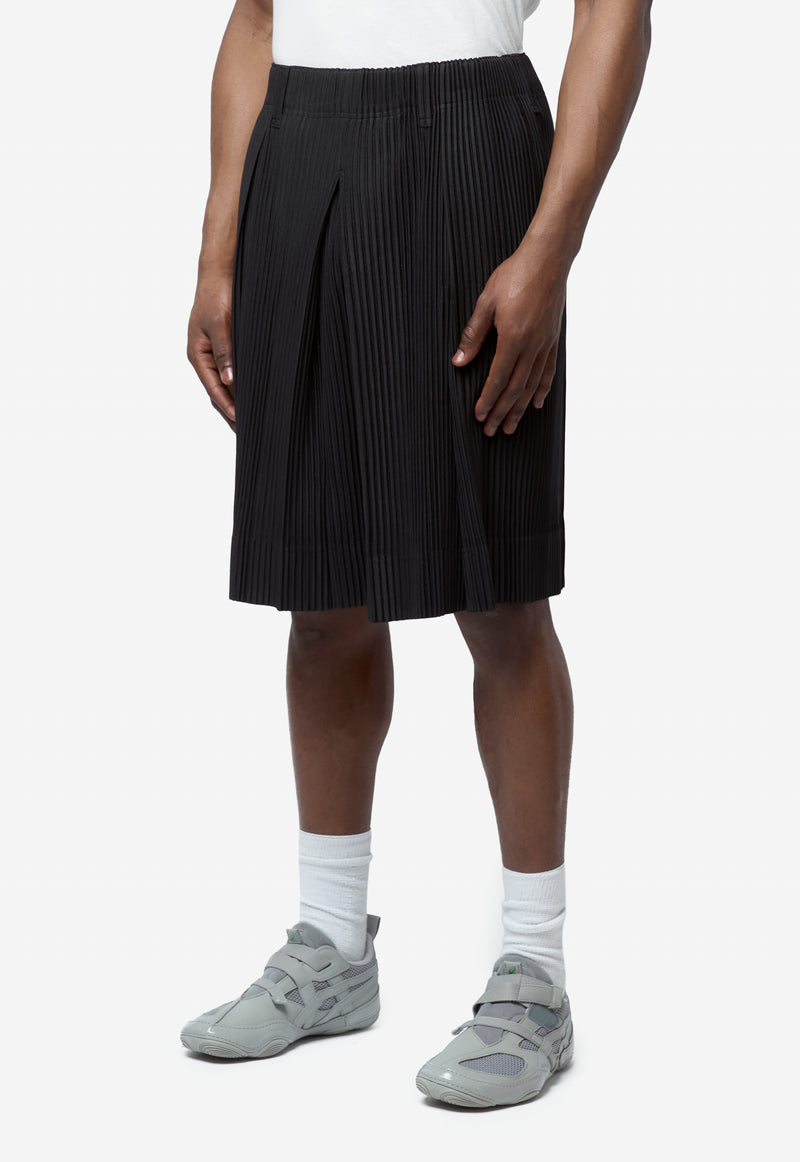 Men's Tailored Pleats 2 Shorts Black HP66-JF159-15