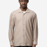 Men's Stripe Jersey Shirt Brown HP66-JJ315-44