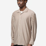 Men's Stripe Jersey Shirt Brown HP66-JJ315-44