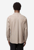 Men's Stripe Jersey Shirt Brown HP66-JJ315-44