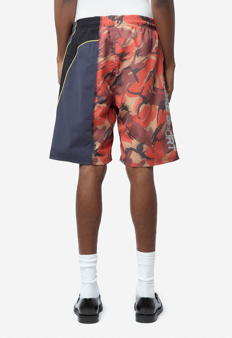 Unisex Collage Swim Shorts Orange Camo Navy 189WSP05208