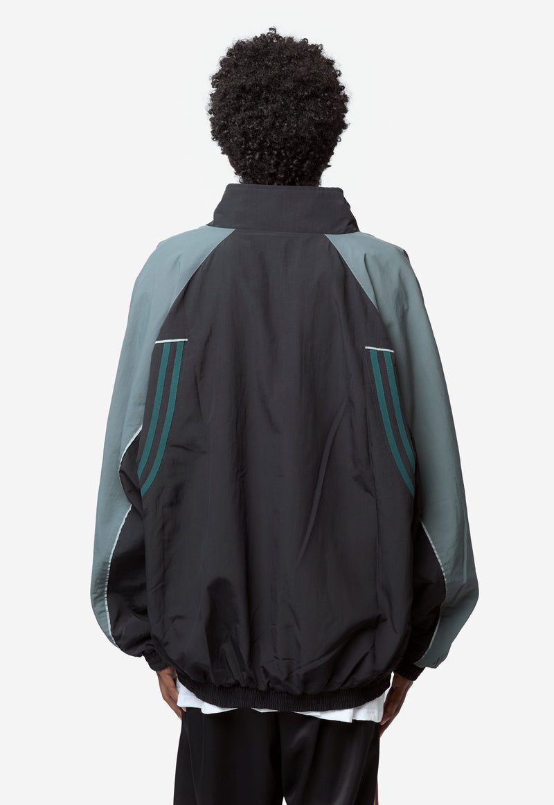 Unisex T-Lining Track Jacket Black Teal 127WP01060