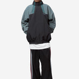Unisex T-Lining Track Jacket Black Teal 127WP01060