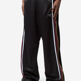 Unisex Wide Leg Trackpant Black Burgundy 167JT8062