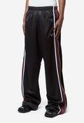 Unisex Wide Leg Trackpant Black Burgundy 167JT8062