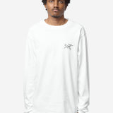 Men's Kragg Cotton Long Sleeve Tee White/Black X000009714