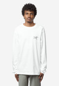 Men's Kragg Cotton Long Sleeve Tee White/Black X000009714