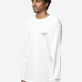Men's Kragg Cotton Long Sleeve Tee White/Black X000009714