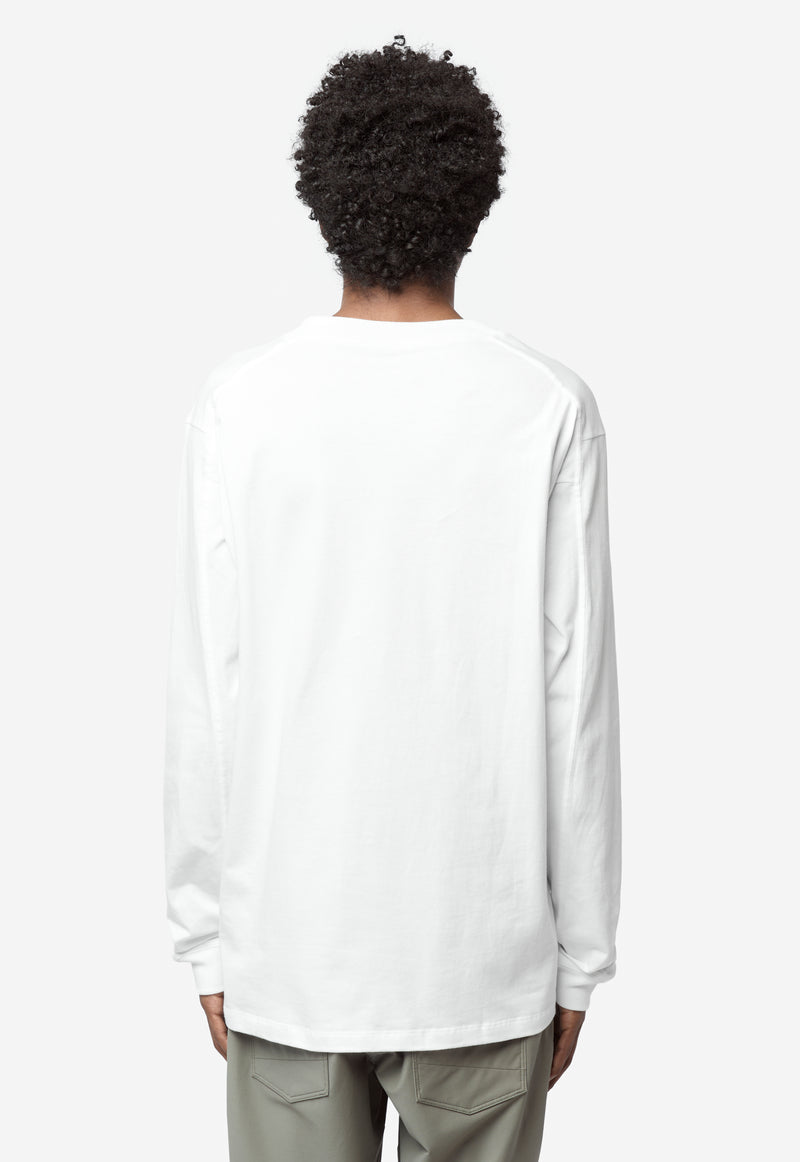 Men's Kragg Cotton Long Sleeve Tee White/Black X000009714
