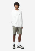 Men's Kragg Cotton Long Sleeve Tee White/Black X000009714