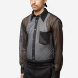 Men's Mesh Long Sleeve Shirt Black PQ-B023-051-1