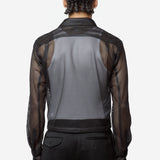 Men's Mesh Long Sleeve Shirt Black PQ-B023-051-1