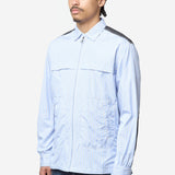 Men's Contrast Stripe Shirt Jacket Blue WQ-B037-051-1