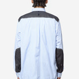 Men's Contrast Stripe Shirt Jacket Blue WQ-B037-051-1