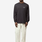 Men's Kragg Cotton Long Sleeve Tee Black X000009536