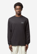 Men's Kragg Cotton Long Sleeve Tee Black X000009536