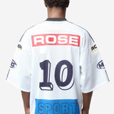 Unisex Oversized Hockey Top White Blue 129JT10063