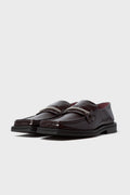 Men's Fold Back Square Toe Loafer Red Oxblood 1084LP34113