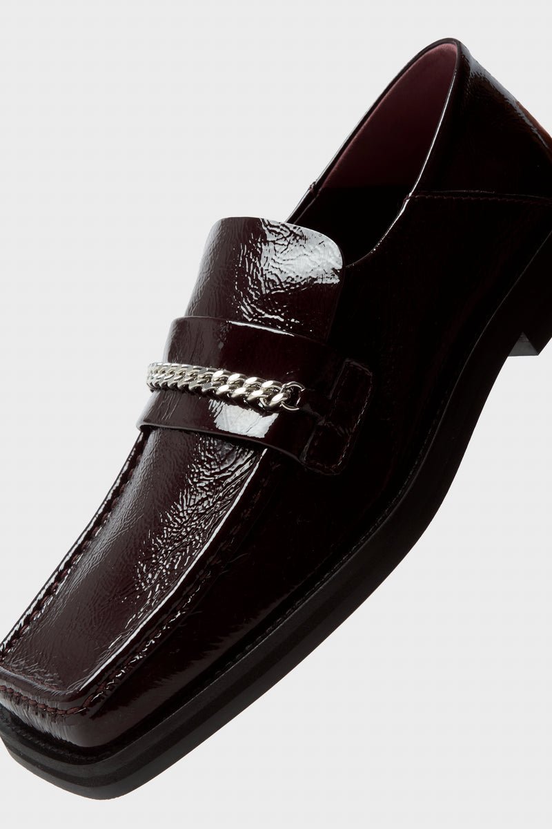 Men's Fold Back Square Toe Loafer Red Oxblood 1084LP34113