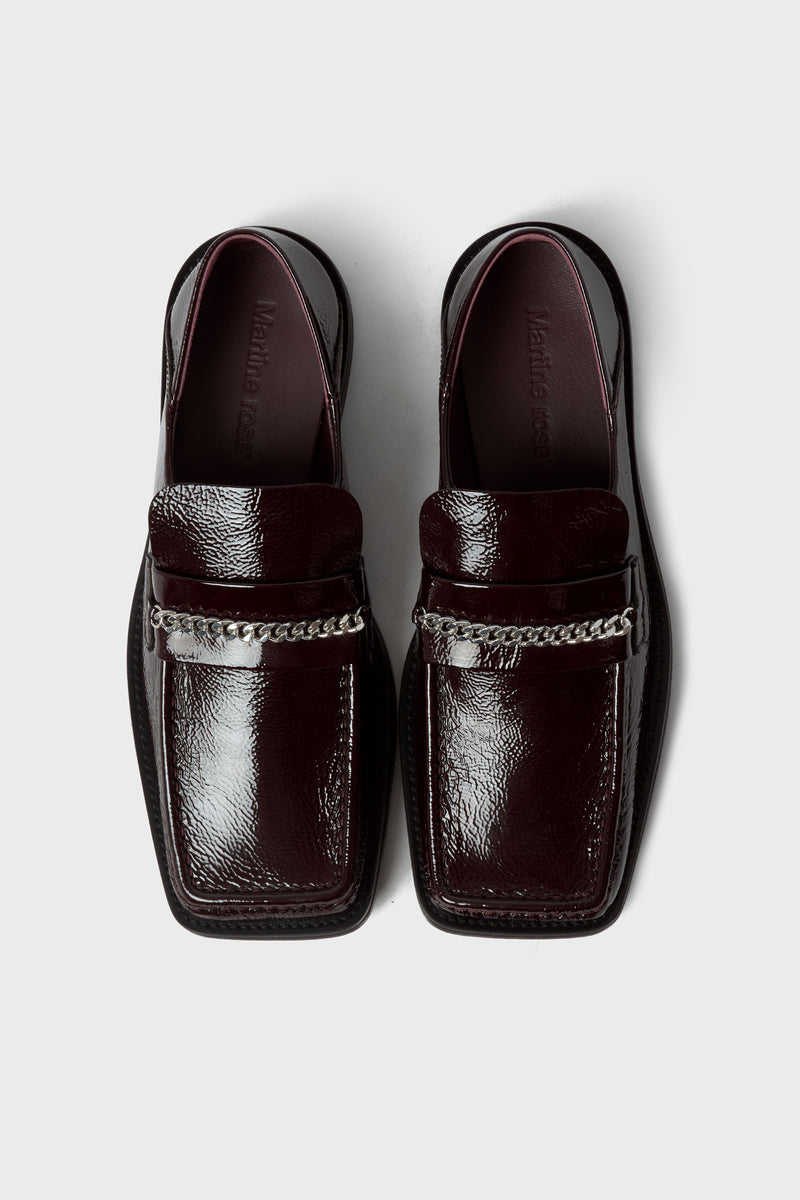Men's Fold Back Square Toe Loafer Red Oxblood 1084LP34113