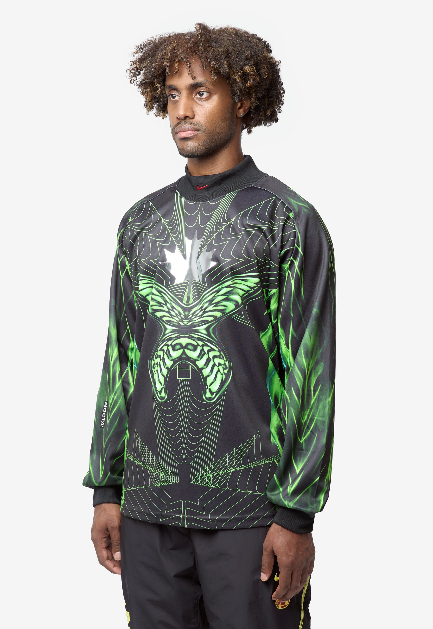 Men's Nike x Nocta Goalkeeper Soccer Jersey Black/Neon Green