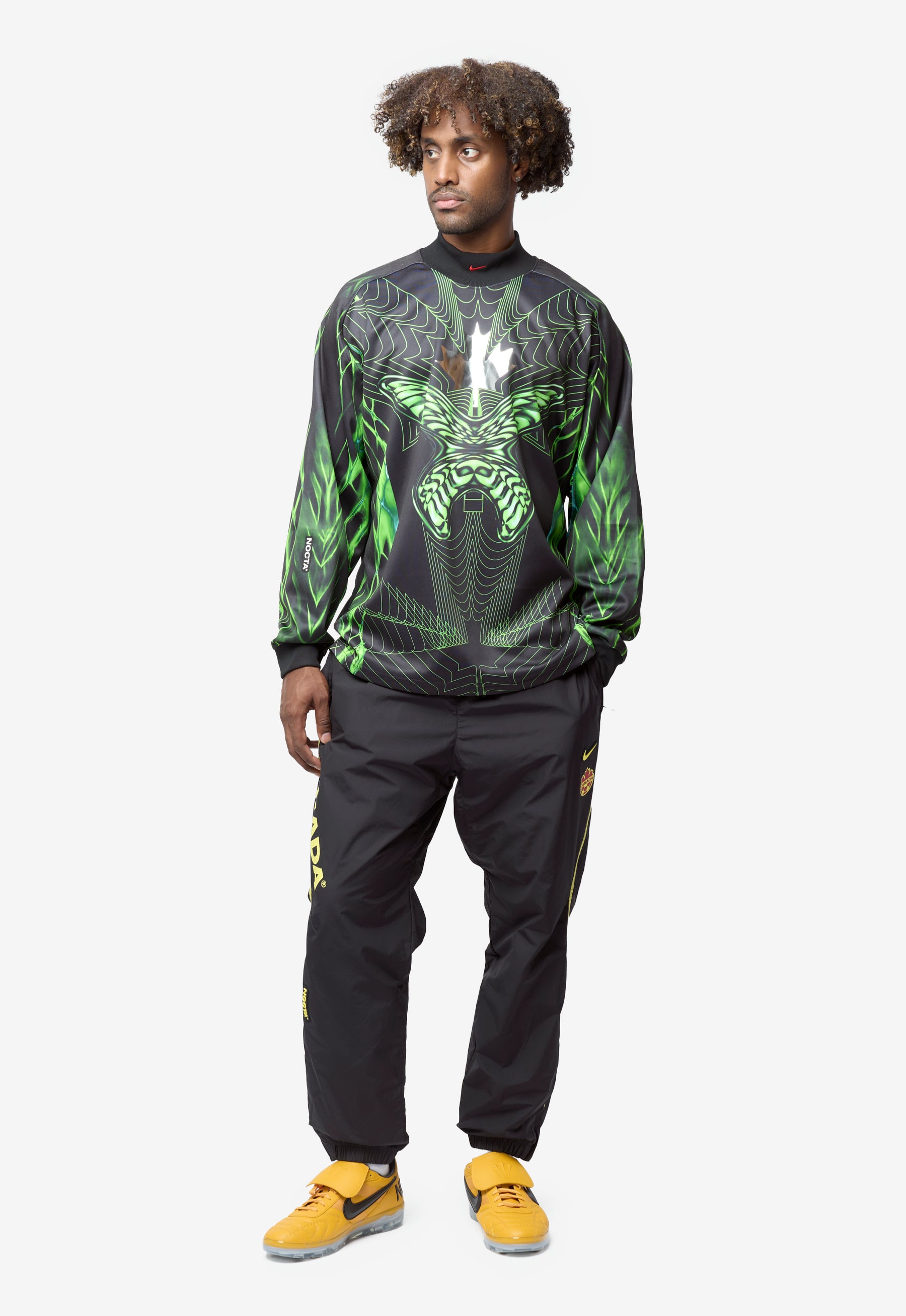 Men's Nike x Nocta Goalkeeper Soccer Jersey Black/Neon Green