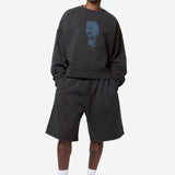 Air Jordan x IH Cropped Fleece Crew-Neck Sweatshirt Black IM7397-010