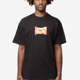 Men's Short Sleeve Road Side Snack Organic Cotton T-Shirt Black I036880