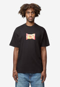Men's Short Sleeve Road Side Snack Organic Cotton T-Shirt Black I036880
