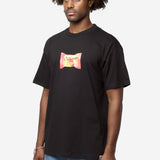 Men's Short Sleeve Road Side Snack Organic Cotton T-Shirt Black I036880