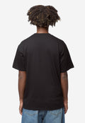 Men's Short Sleeve Road Side Snack Organic Cotton T-Shirt Black I036880
