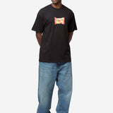 Men's Short Sleeve Road Side Snack Organic Cotton T-Shirt Black I036880