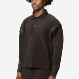 Men's Multi Fastened Pleated Shirt Pizza Scorch Brown HP66-JM231-46