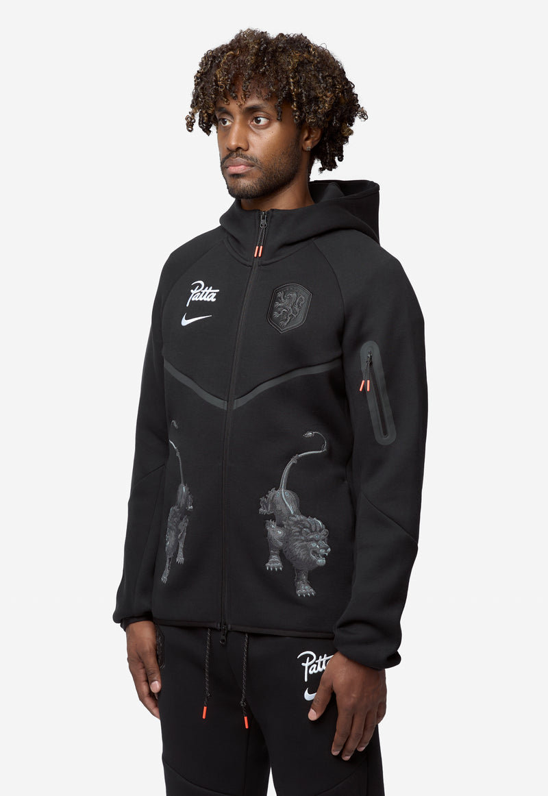 Men's Nike x Patta Hooded Zip Jacket Black/White IM3206-010