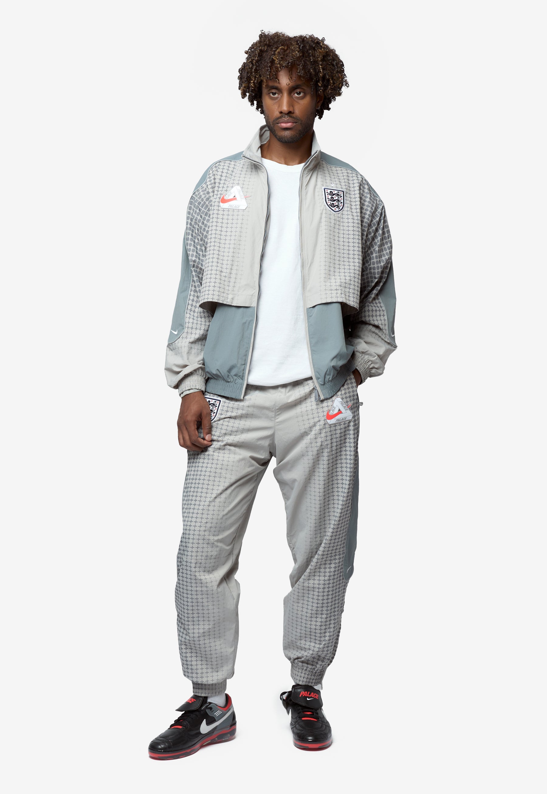 Men's Nike x Palace Track Pant Grey/White/Neon Orange IM3202-052