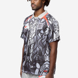 Men's Nike x Palace Short Sleeve Soccer Jersey Grey/Neon Orange/White IM3198-052