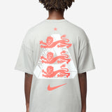 Men's Nike x Palace Short Sleeve Soccer Tee Grey/White/Neon Orange IM6598-052
