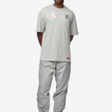Men's Nike x Palace Short Sleeve Soccer Tee Grey/White/Neon Orange IM6598-052
