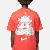 Men's Nike x Palace Short Sleeve Soccer Tee Neon Orange/White/Grey IM6598-696