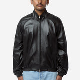 Men's Full Zip Leather Jacket Black FN-MN- LEAT000322