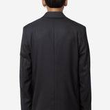Men's Unconstructed DB Blazer Black Panama Wool M4200DBBP