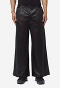 Men's Backpile Gloss Finish Pants Black PR-T002-051-1