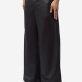 Men's Backpile Gloss Finish Pants Black PR-T002-051-1
