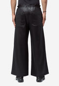 Men's Backpile Gloss Finish Pants Black PR-T002-051-1