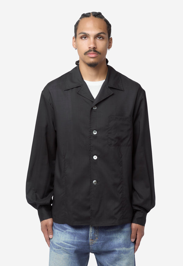 Men's Private Shirt Void Black Veil Wool M4262PVB